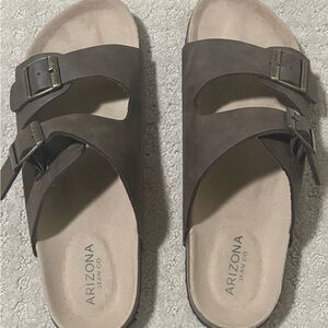 Arizona Jean Company Dark Brown Buckle Sandals